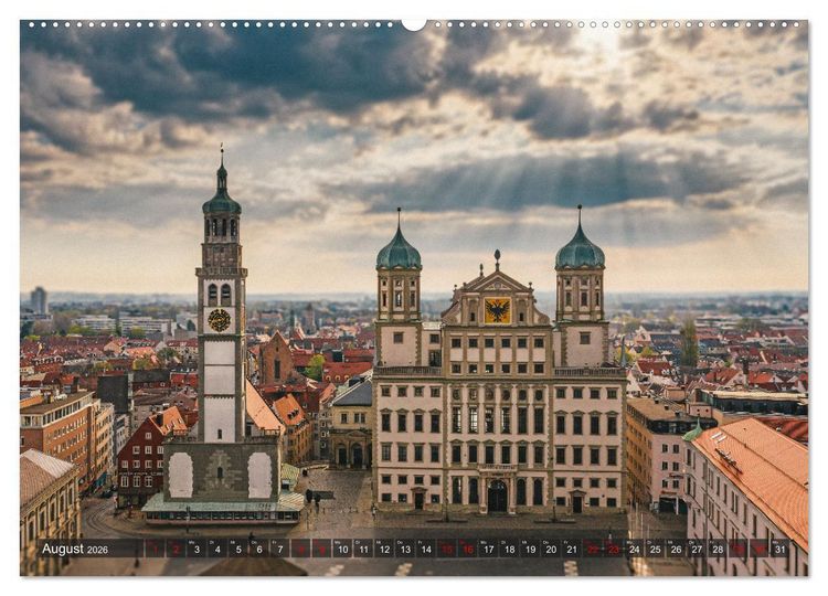 Produktbild: Augsburg - Stadt und Land (hochwertiger Premium Wandkalender 2026 DIN A2 quer), Kunstdruck in Hochglanz