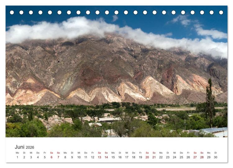 Produktbild: Die Farben der Anden - Argentinien und Chile (Tischkalender 2026 DIN A5 quer), CALVENDO Monatskalender
