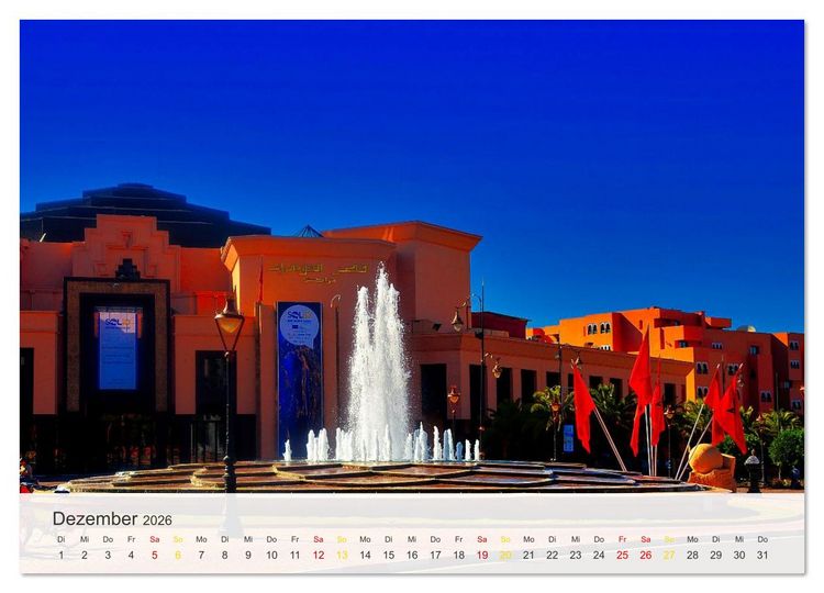 Produktbild: Marrakesch die rote Stadt (Wandkalender 2026 DIN A4 quer), CALVENDO Monatskalender