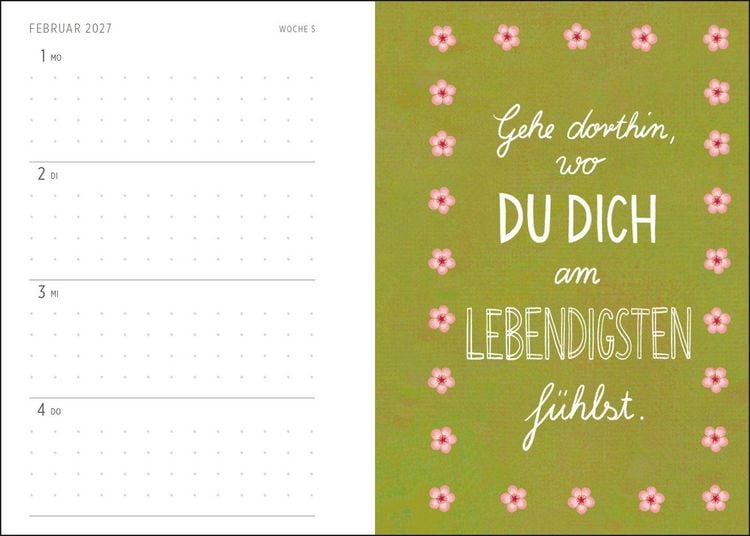 Produktbild: Buchkalender 2027: Lebe wild und voller Wunder