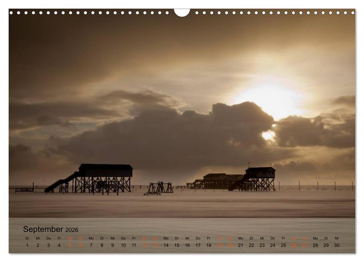 Produktbild: am strand von SANKT PETER-ORDING (Wandkalender 2026 DIN A3 quer), CALVENDO Monatskalender
