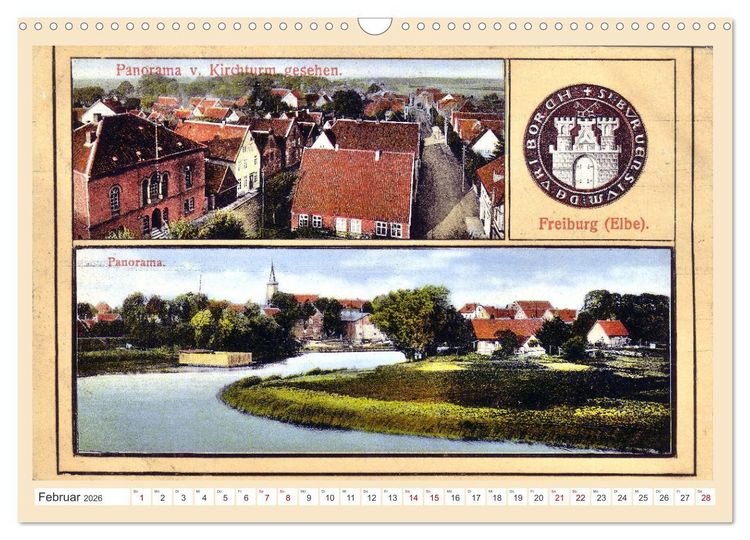 Produktbild: Gru&szlig; aus Freiburg an der Elbe (Wandkalender 2026 DIN A3 quer), CALVENDO Monatskalender
