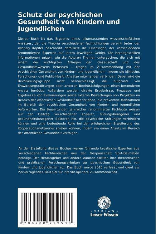 Produktbild: Schutz der psychischen Gesundheit von Kindern und Jugendlichen