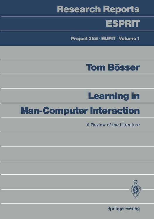 Produktbild: Learning in Man-Computer Interaction