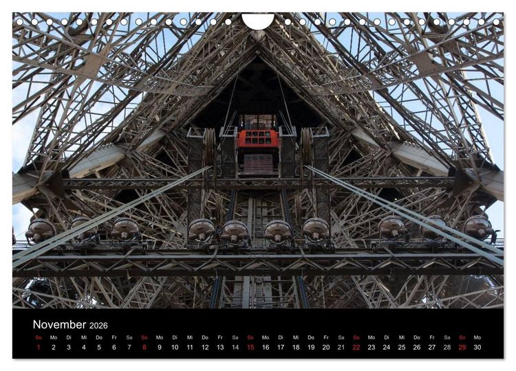 Produktbild: Eiffel Tower &ndash; Tour Eiffel &ndash; Eiffelturm &ndash; Paris 2026 (Wandkalender 2026 DIN A4 quer), CALVENDO Monatskalender