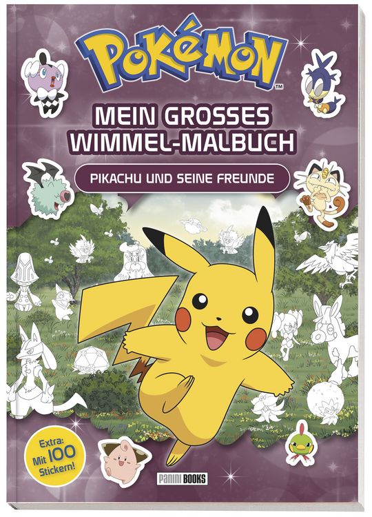 Produktbild: Pok&eacute;mon: Mein gro&szlig;es Wimmel-Malbuch - Pikachu und seine Freunde