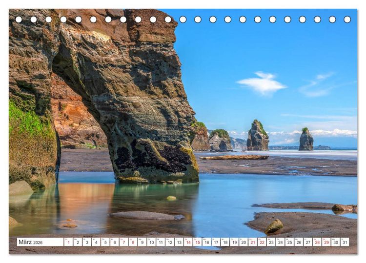 Produktbild: Neuseeland Nordinsel - Das Land der Hobbits und Vulkane (Tischkalender 2026 DIN A5 quer), CALVENDO Monatskalender