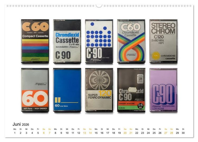 Produktbild: Audio Tapes (Wandkalender 2026 DIN A2 quer), CALVENDO Monatskalender