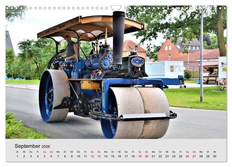 Produktbild: Oldtimer-Dampffahrzeuge. Historische Dampf- und Hei&szlig;luftfahrzeuge (Wandkalender 2026 DIN A3 quer), CALVENDO Monatskalender