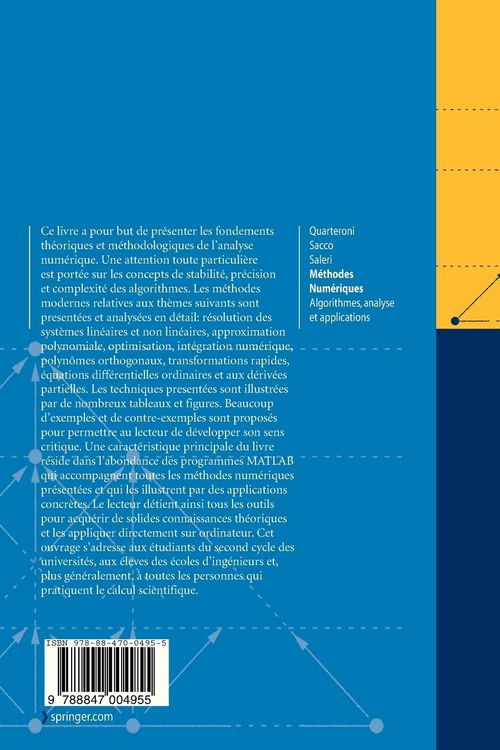 Produktbild: M&eacute;thodes Num&eacute;riques