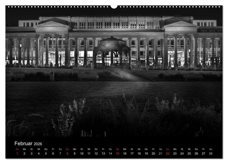 Produktbild: Stuttgart bei Nacht (hochwertiger Premium Wandkalender 2026 DIN A2 quer), Kunstdruck in Hochglanz
