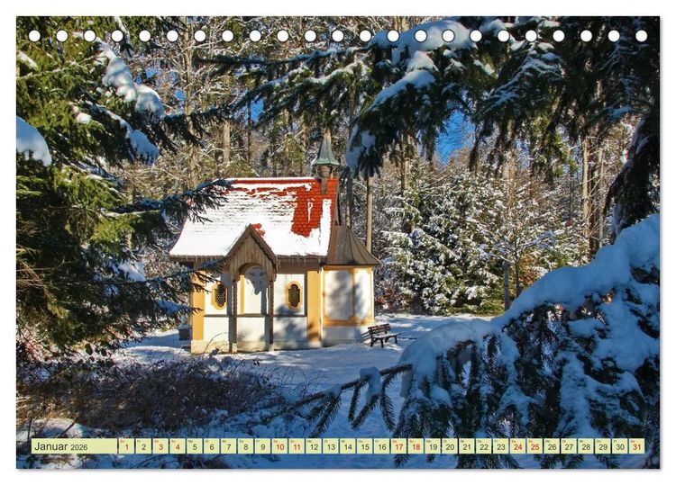 Produktbild: Die Stauden, Kirchen und Kapellen im Naturpark Augsburg westliche W&auml;lder (Tischkalender 2026 DIN A5 quer), CALVENDO Monatskalender