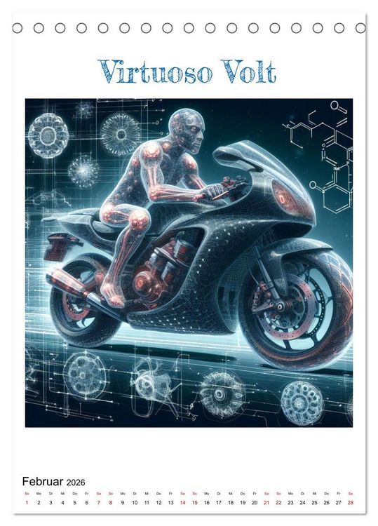 Produktbild: Motorr&auml;der der Zukunft (Tischkalender 2026 DIN A5 hoch), CALVENDO Monatskalender