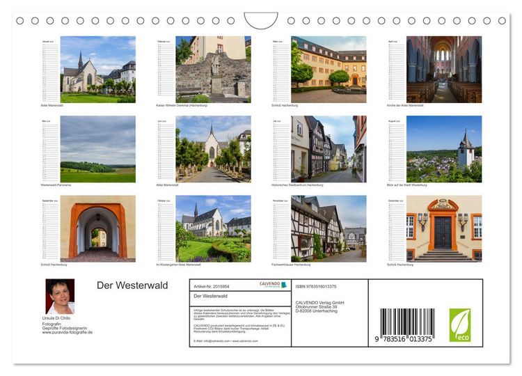 Produktbild: Der Westerwald (Wandkalender 2026 DIN A4 quer), CALVENDO Monatskalender