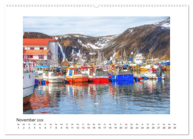 Produktbild: Norwegens K&uuml;stenst&auml;dte (Wandkalender 2026 DIN A2 quer), CALVENDO Monatskalender