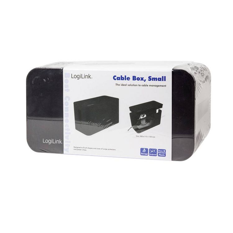Produktbild: LogiLink KAB0060 Kabel-Geh&auml;use 115 x 235 x 120 Kunststoff Schwarz 1 St.