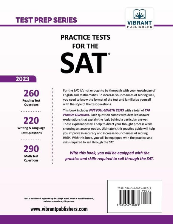 Produktbild: Practice Tests For The SAT