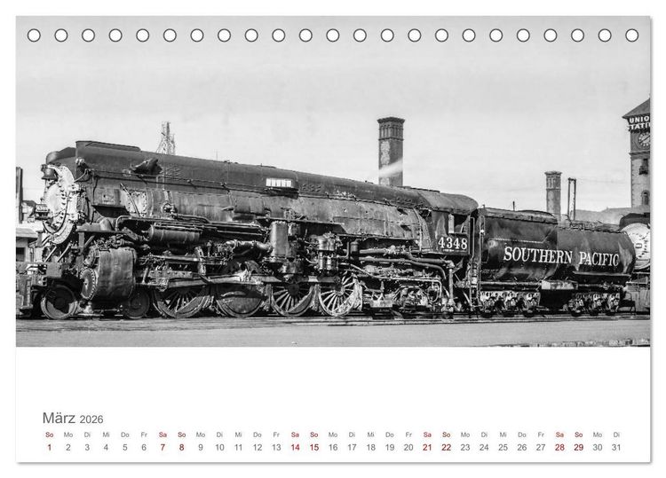 Produktbild: US-Dampflokomotiven (Tischkalender 2026 DIN A5 quer), CALVENDO Monatskalender