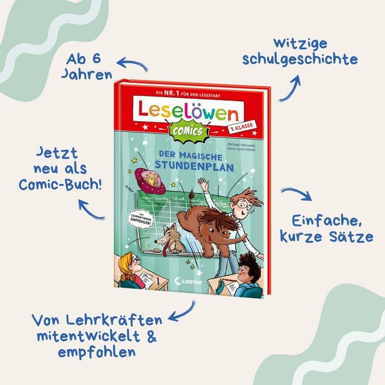 Produktbild: Lesel&ouml;wen Comics 1. Klasse - Der magische Stundenplan