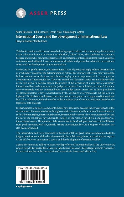 Produktbild: International Courts and the Development of International Law