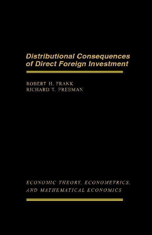 Produktbild: Distributional Consequences of Direct Foreign Investment