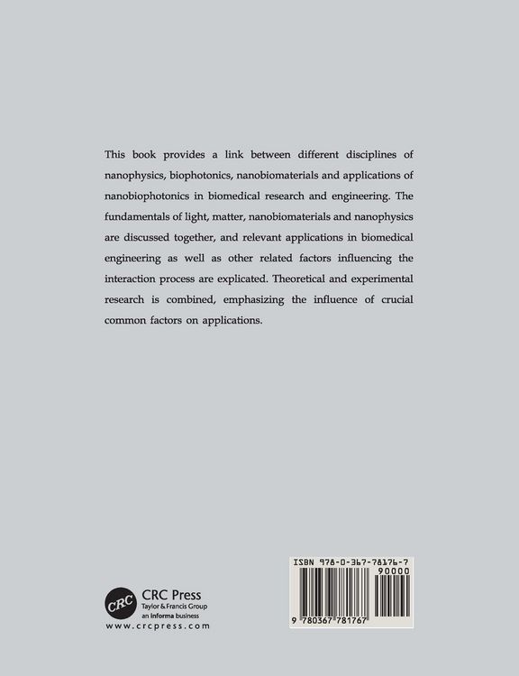 Produktbild: Applications of Biophotonics and Nanobiomaterials in Biomedical Engineering