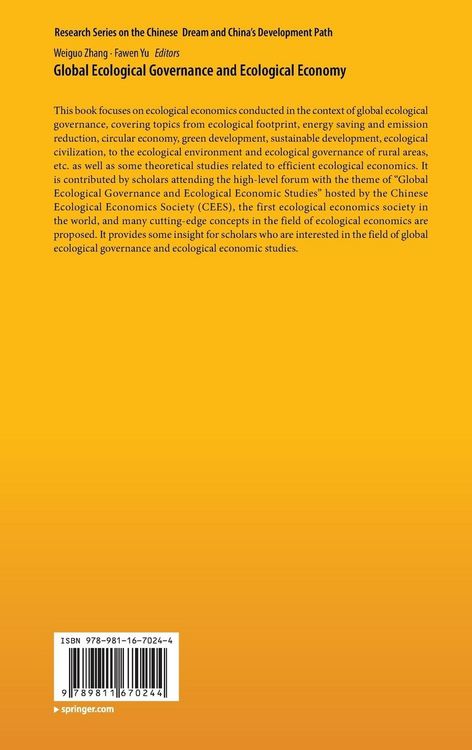 Produktbild: Global Ecological Governance and Ecological Economy