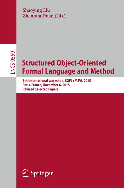 Produktbild: Structured Object-Oriented Formal Language and Method