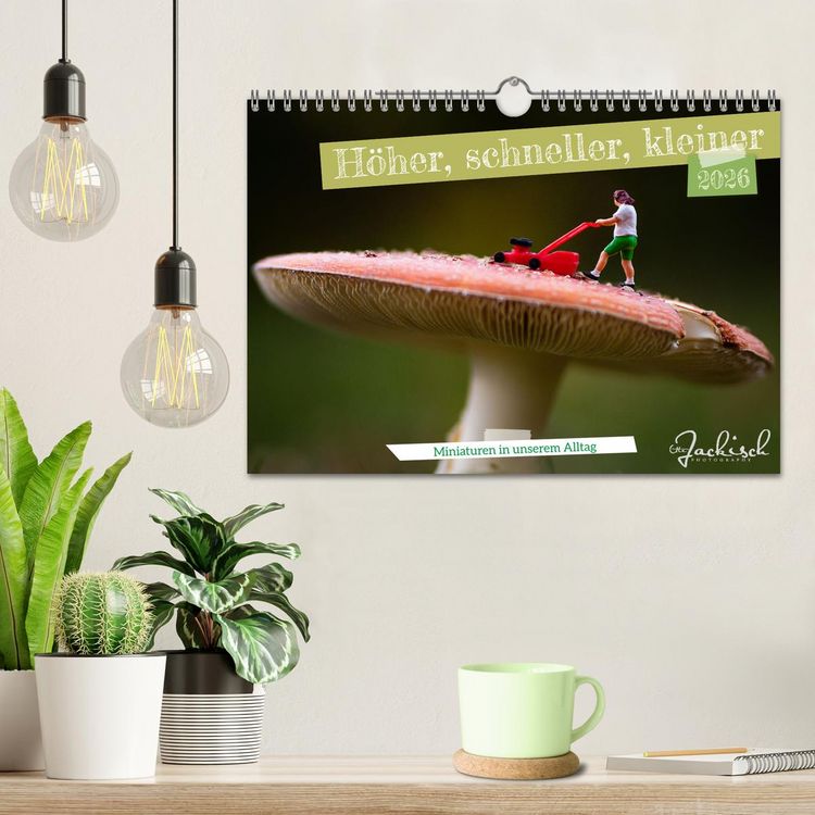 Produktbild: H&ouml;her, schneller, kleiner - Miniaturen in unserem Alltag (Wandkalender 2026 DIN A4 quer), CALVENDO Monatskalender