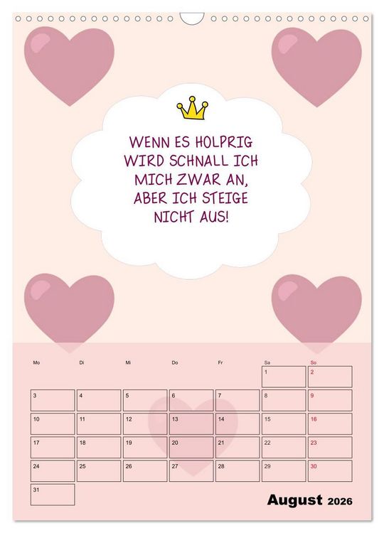 Produktbild: K&ouml;nigin &uuml;ber alles! Typokalender f&uuml;r starke Frauen (Wandkalender 2026 DIN A3 hoch), CALVENDO Monatskalender