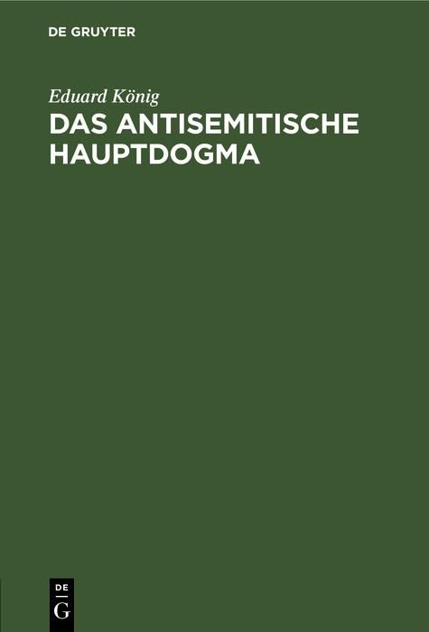Produktbild: Das antisemitische Hauptdogma