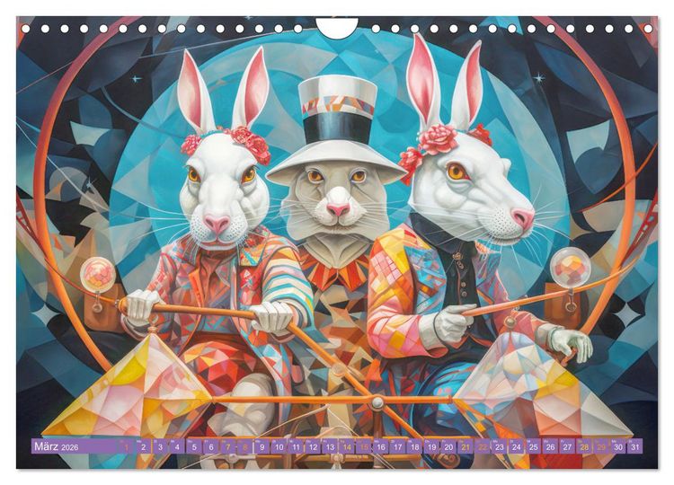 Produktbild: Zirkusfantasien - Bezaubernd fremdartig (Wandkalender 2026 DIN A4 quer), CALVENDO Monatskalender