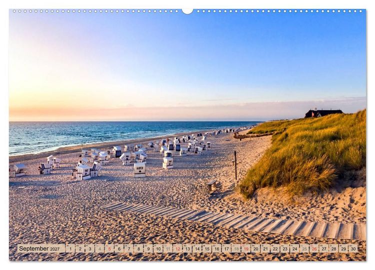 Produktbild: STRANDLUST Nordseeinsel Sylt (Wandkalender 2027 DIN A2 quer), CALVENDO Monatskalender