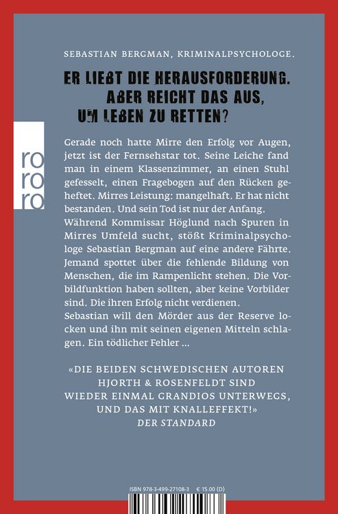 Produktbild: Die Menschen, die es nicht verdienen / Sebastian Bergman Band 5