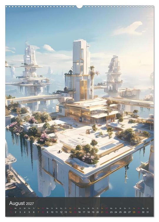 Produktbild: Future Cities &ndash; Visionen der St&auml;dte von morgen (hochwertiger Premium Wandkalender 2027 DIN A2 hoch), Kunstdruck in Hochglanz