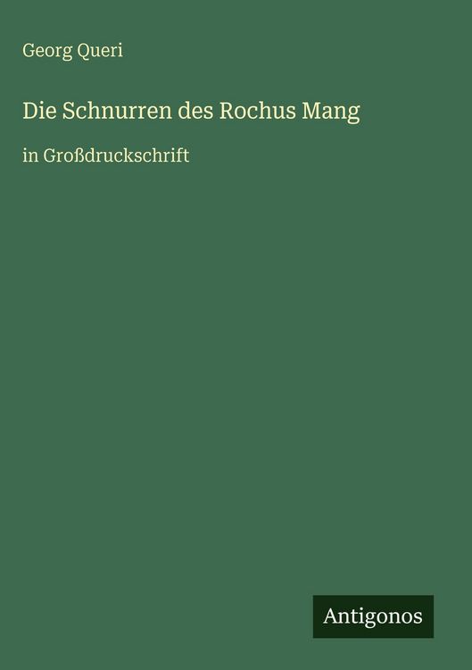 Produktbild: Die Schnurren des Rochus Mang