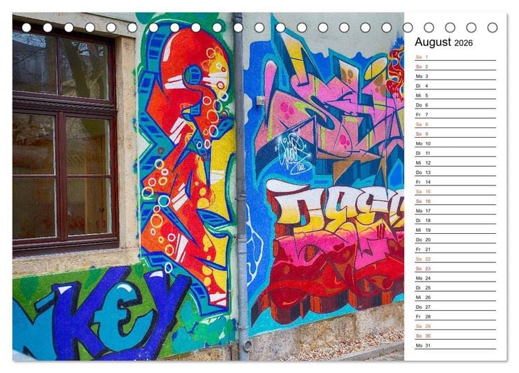 Produktbild: Graffiti (Tischkalender 2026 DIN A5 quer), CALVENDO Monatskalender