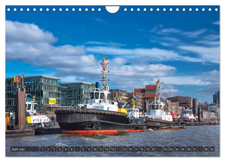 Produktbild: Hamburg - Ahoi zur gro&szlig;en Hafenrundfahrt (Wandkalender 2026 DIN A4 quer), CALVENDO Monatskalender
