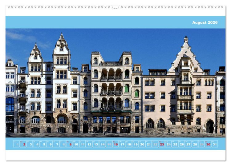 Produktbild: Leipzig Fassade 2026 (hochwertiger Premium Wandkalender 2026 DIN A2 quer), Kunstdruck in Hochglanz