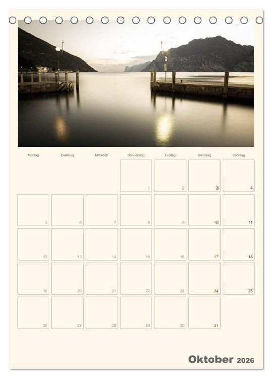 Produktbild: Der Gardasee im Norden 2026 (Tischkalender 2026 DIN A5 hoch), CALVENDO Monatskalender