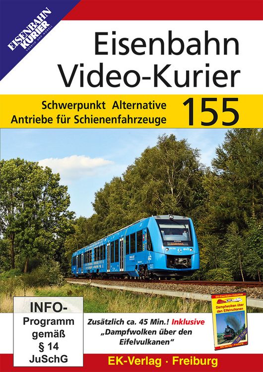 Produktbild: Eisenbahn Video-Kurier 155 - Schwerpunkt: Alternative Antriebe f&uuml;r Schienenfahrzeuge