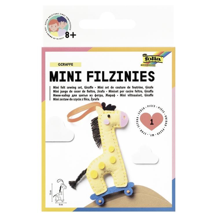 Produktbild: FOLIA&reg; Bastelfilze Mini-Filzinies, Giraffe