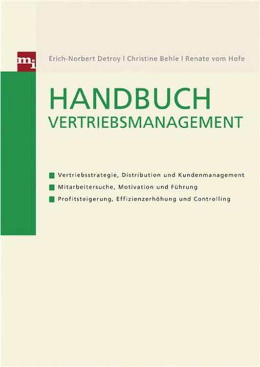 Produktbild: Handbuch Vertriebsmanagement