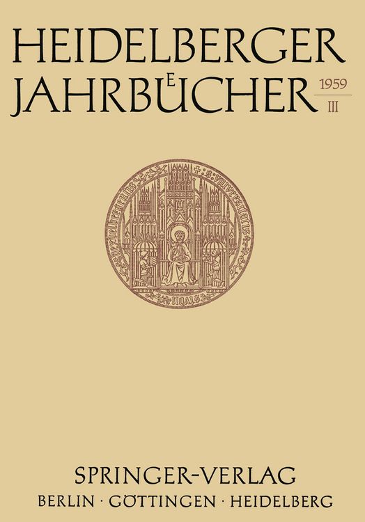 Produktbild: Heidelberger Jahrb&uuml;cher