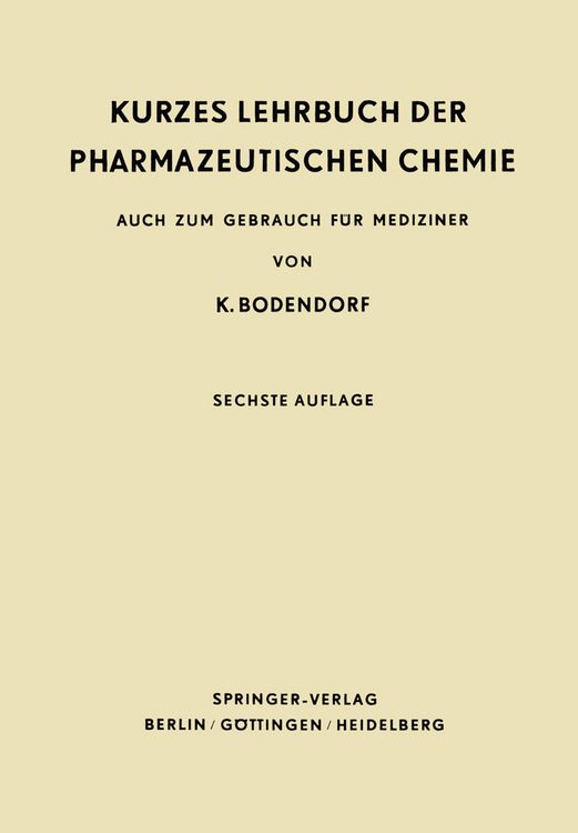Produktbild: Kurzes Lehrbuch der Pharmazeutischen Chemie