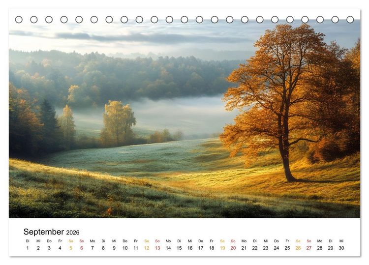 Produktbild: Mystischer Nebel (Tischkalender 2026 DIN A5 quer), CALVENDO Monatskalender