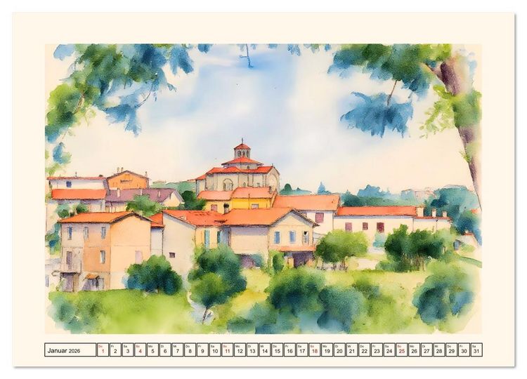 Produktbild: Idylle im Latium (Wandkalender 2026 DIN A2 quer), CALVENDO Monatskalender
