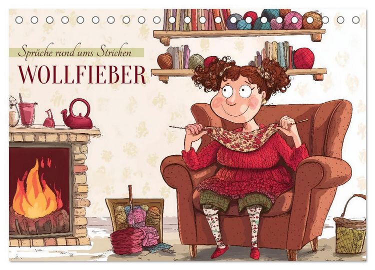 Produktbild: Wollfieber (Tischkalender 2026 DIN A5 quer), CALVENDO Monatskalender