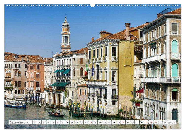 Produktbild: Venedig - Die traumhaft sch&ouml;ne Lagunenstadt (hochwertiger Premium Wandkalender 2026 DIN A2 quer), Kunstdruck in Hochglanz