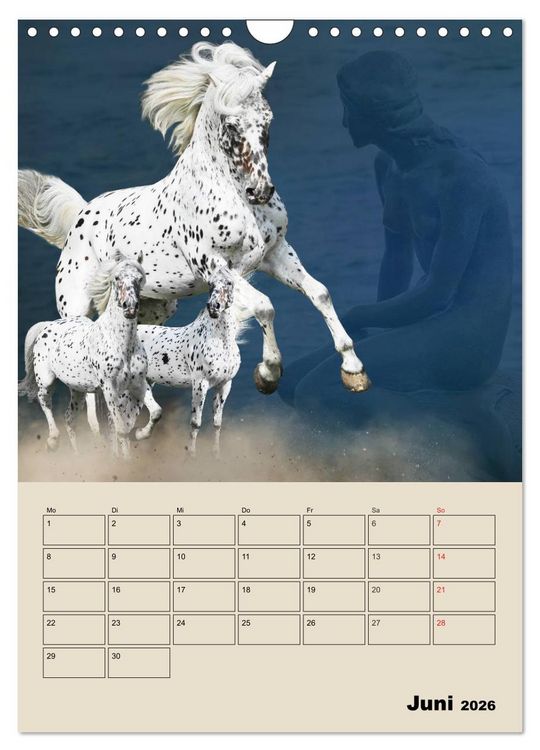 Produktbild: Pferdetr&auml;umereien - Traumbilder von Traumpferden (Wandkalender 2026 DIN A4 hoch), CALVENDO Monatskalender